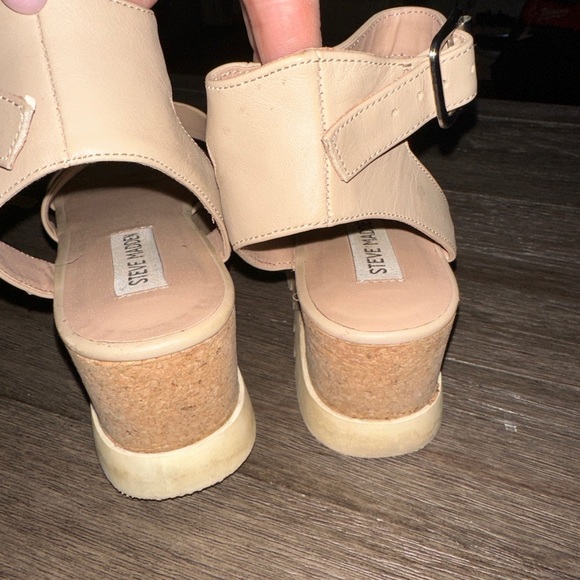 Steve Madden Kristen platform sandals size 7.5 beige espidrille festival boho - Picture 4 of 5